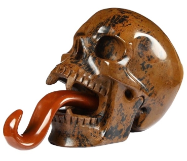 Vampire Skull Mahagoni Obsidian